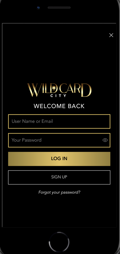 Wild Card City mobile website